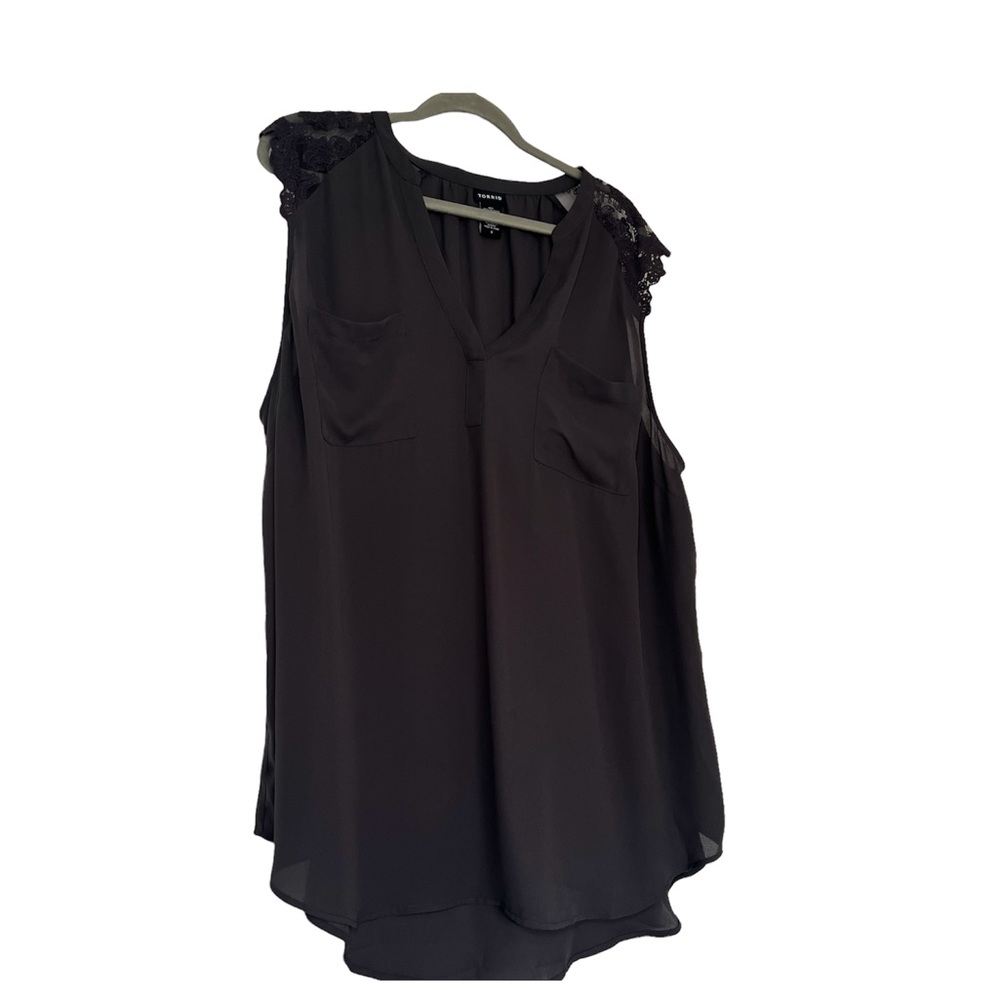 Torrid | Dark Gray Pullover Blouse - image 4